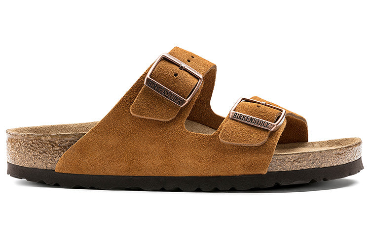 Birkenstock Arizona Series Cowhide Suede Light Brown Version Sandals 1009526