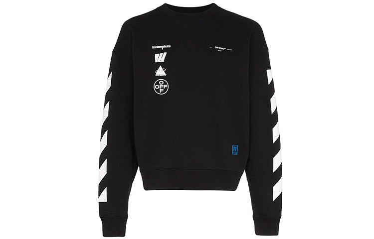 Off-White C/O Virgil Abloh Men'S Black Diag Mariana De Silva Over Sweatshirt OMBA035E19E300051088
