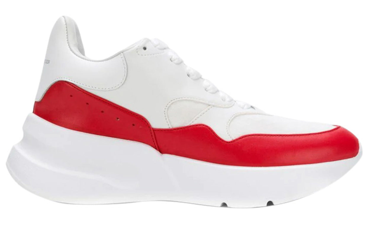 (WMNS) Alexander McQueen Oversized Runner in Nappa Calf Leather 'White Red' 533710WHT999092