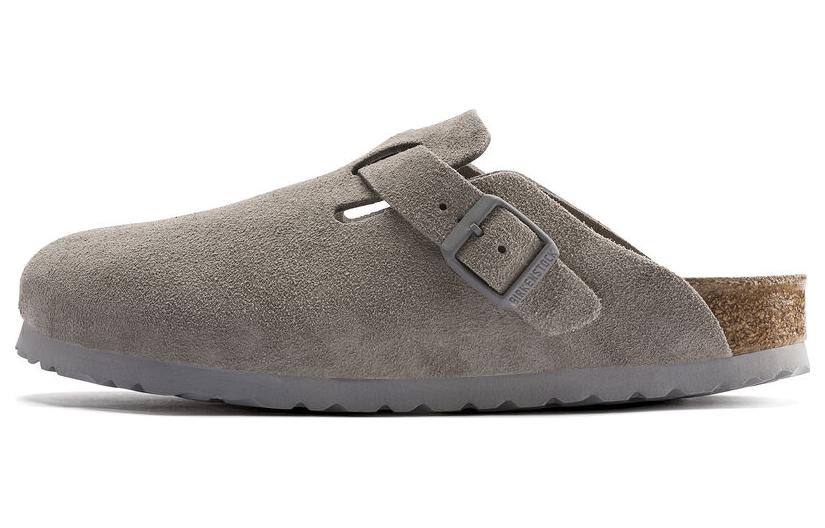 Birkenstock Boston Soft Footbed Regular 'Suede Stone Coin' 1020549