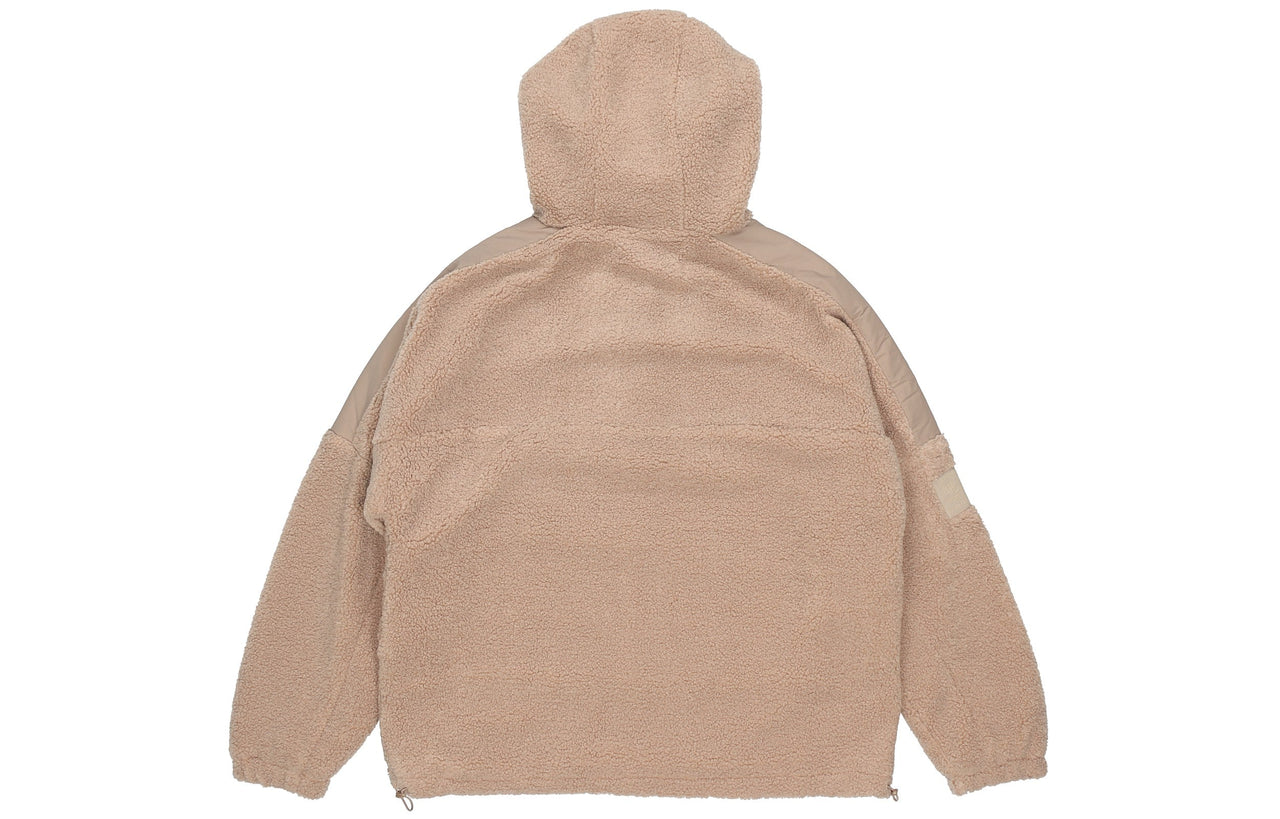 (WMNS) Li-Ning Graphic Polar Fleece Hooded Jacket 'Light Brown' AFDQ338-1