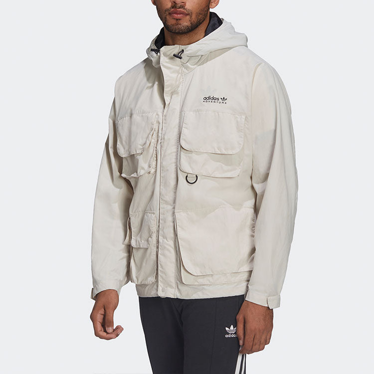 adidas originals Adv St Mp Wb Solid Color Sports Hooded Jacket White HF4794