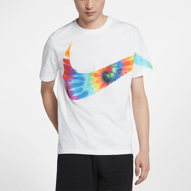 Nike Sportswear Big Swoosh Tee Hook White Bottom Color Hook Short Sleeve Male CI9348-100