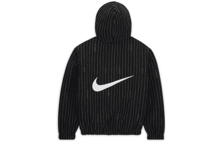 Nike x Stussy Stripe Wool Jacket 'Antique Black' DR4023-010
