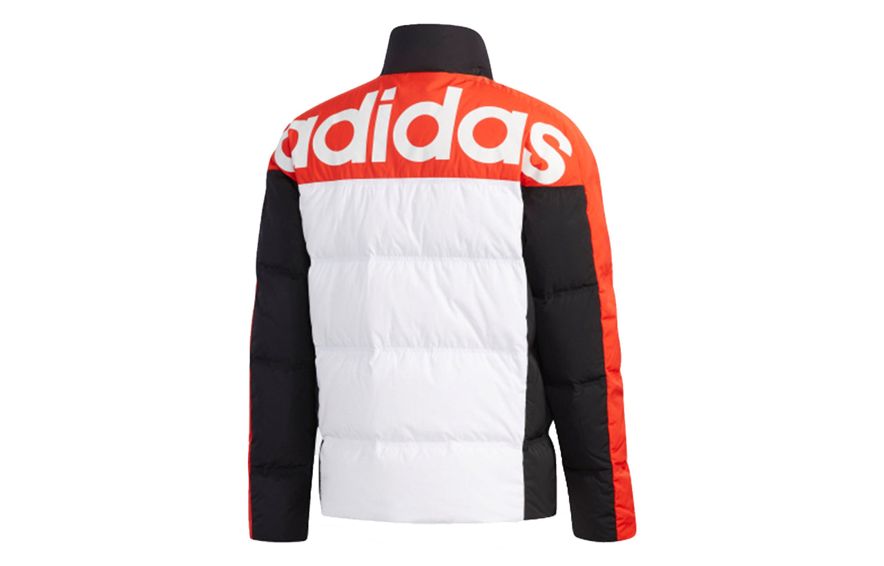 adidas neo M Ut Puffer Back Large logo Casual Down Jacket Black EI4413