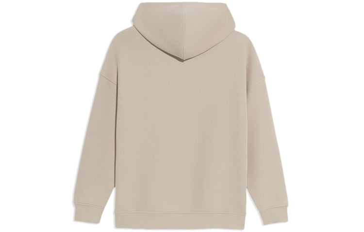 Li-Ning Sports Stylish Series Logo Embroidered Hoodie 'Beige Grey' AWDS087-4