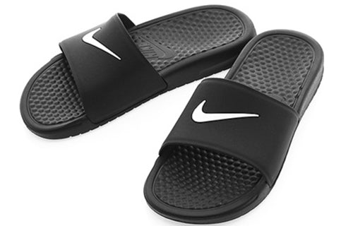 (WMNS) Nike Benassi Shower Slide (W) Black White Slippers 'Black White' 819703-010