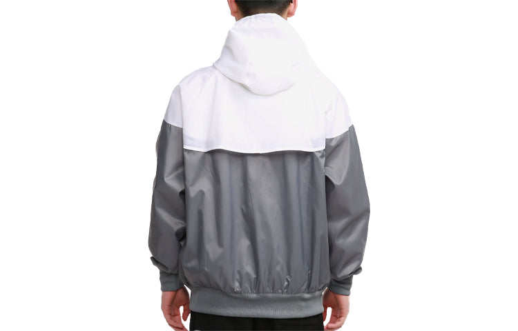 Nike Sportswear Windrunner Sports Training hooded Woven Jacket Gray White DA0002-084