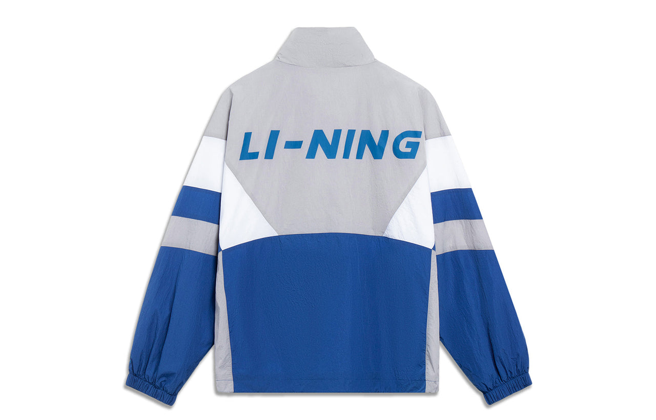 Li-Ning Graphic Color Block Jacket 'Grey Blue White' AJDT503-5