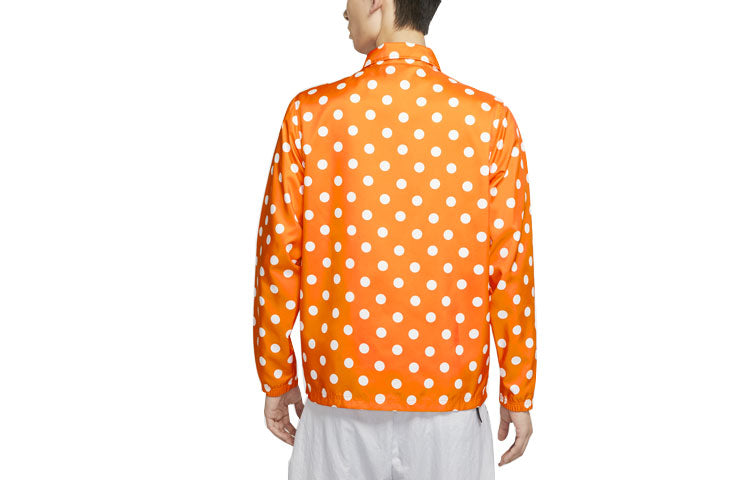 Nike Windproof Breathable polka dots Athleisure Casual Sports Long Sleeves Jacket Orange CQ8924-812