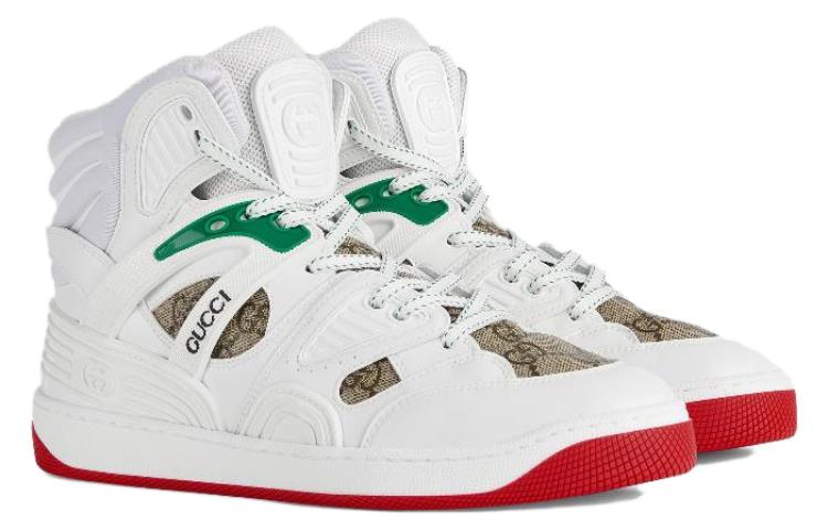 (WMNS) Gucci Basket High 'White Demetra Red' 676111-2SHG0-9076