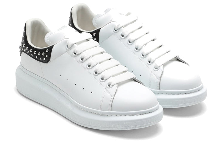 (WMNS) Alexander McQueen Studded Oversized Sneakers 'White Black' 666406WHTQQ9089