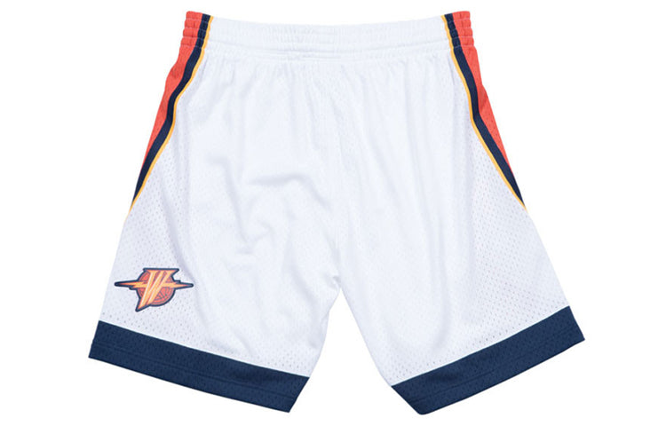 Mitchell & Ness NBA Swingman Shorts Golden State Warriors Home 2009-10 'White Orange' SMSHGS18231-GSWWHIT09