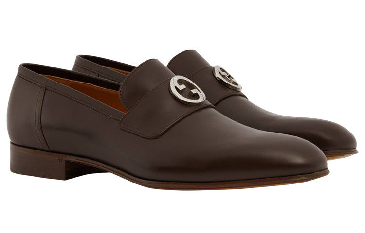 Gucci Interlocking G Loafer 'Dark Brown Leather' 730134-06F00-2140