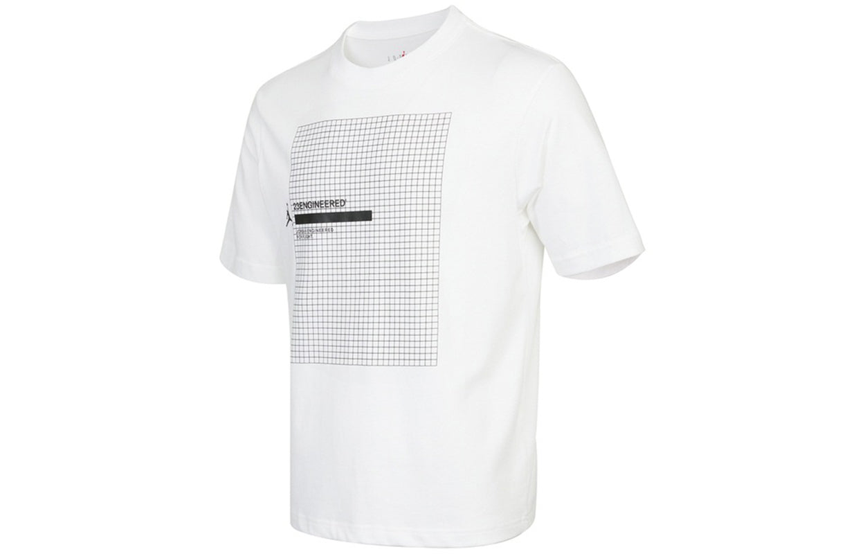 Nike As Men's J 23eng Ss Crew Tennis Round Collar Sports Male White DA9870-100