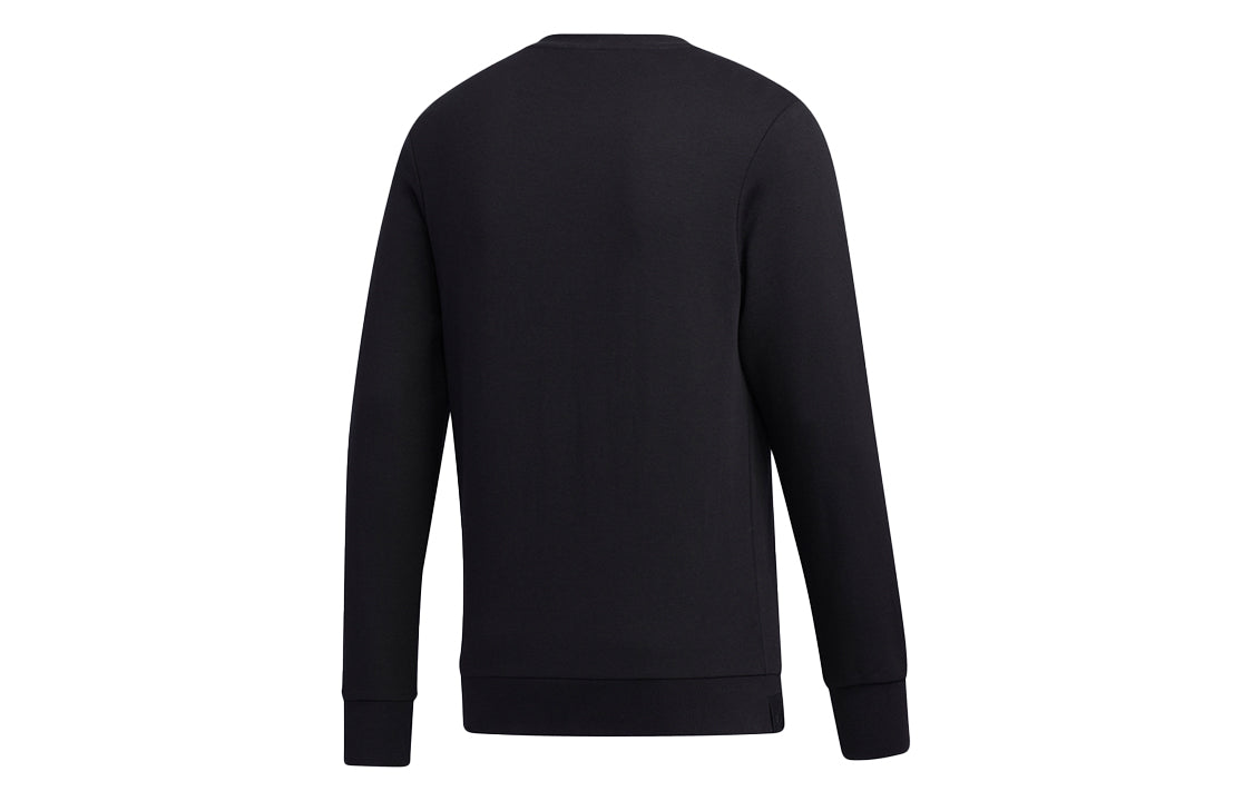 adidas Wj Crew Logo Printing Pullover Round Neck Black GM4479