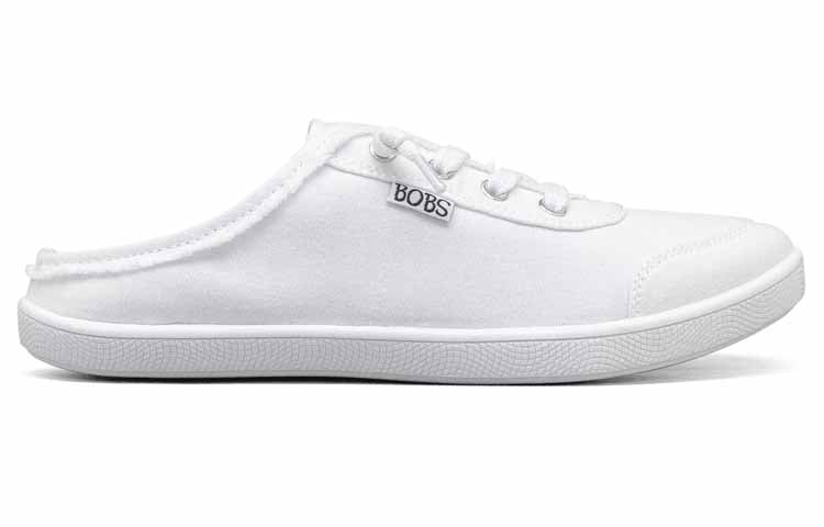 (WMNS) Skechers Canvas Shoes White 113509-WHT