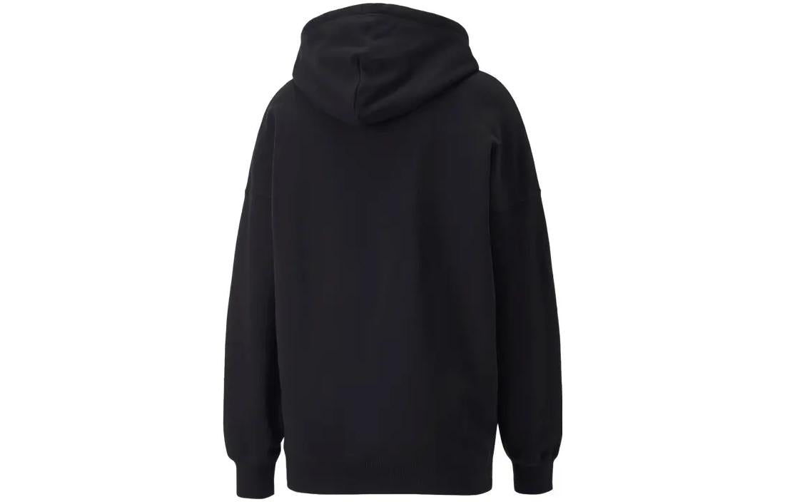 (WMNS) PUMA Downtown Oversized Graphic Hoodie 'Black' 537633-01