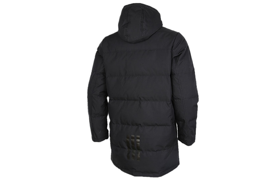 adidas neo M Wint Dwn Prka Windproof Stay Warm mid-length Sports hooded down Jacket Black GJ8786