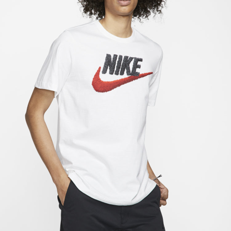 Nike Logo Round Neck Short Sleeve White AR4994-100