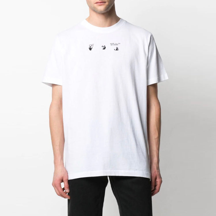 Off-White SS21 Spray-Print Cotton Men White OMAA027S21JER0080110