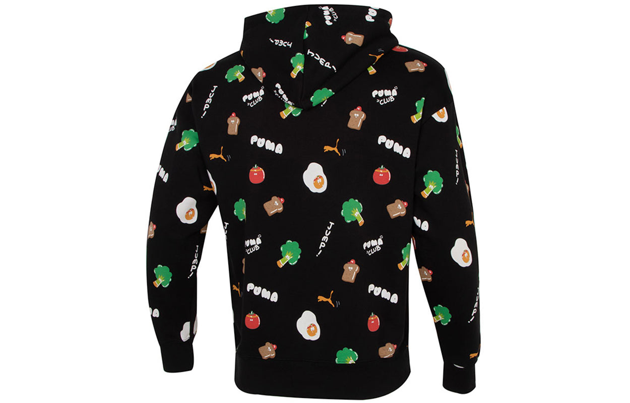 PUMA Sports Breathable Cartoon Printing Running Breathable Casual Pullover Black 533200-01