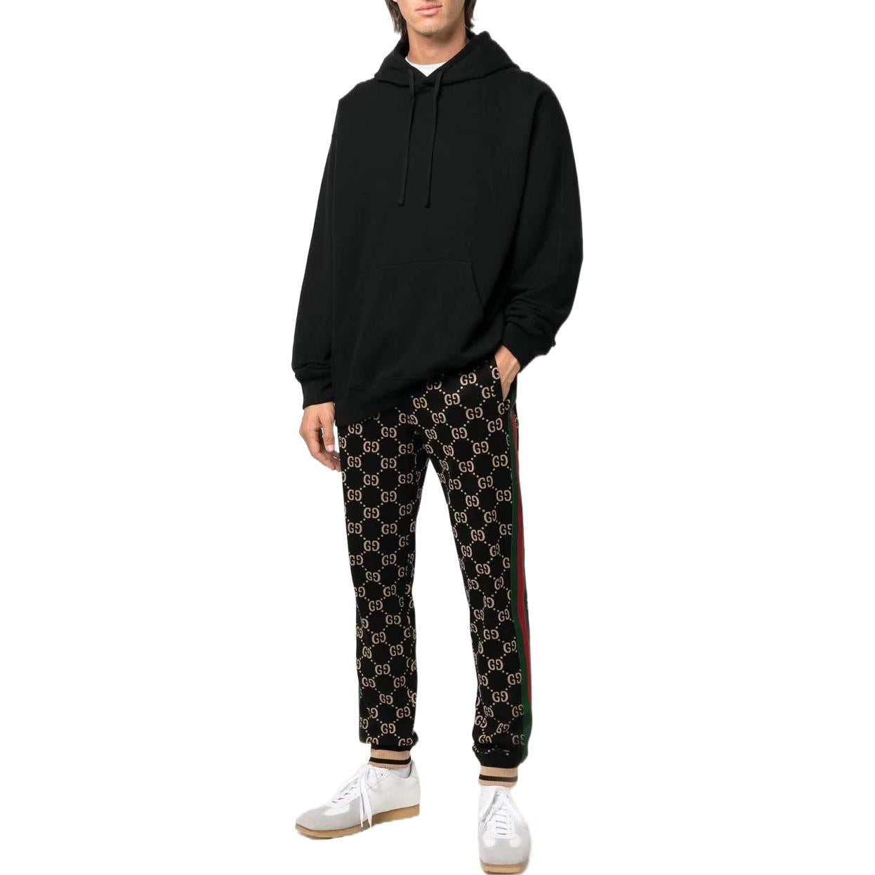 Gucci GG Jersey Cotton Jogging Pant 'Black Camel' 695976-XJEEI-1030