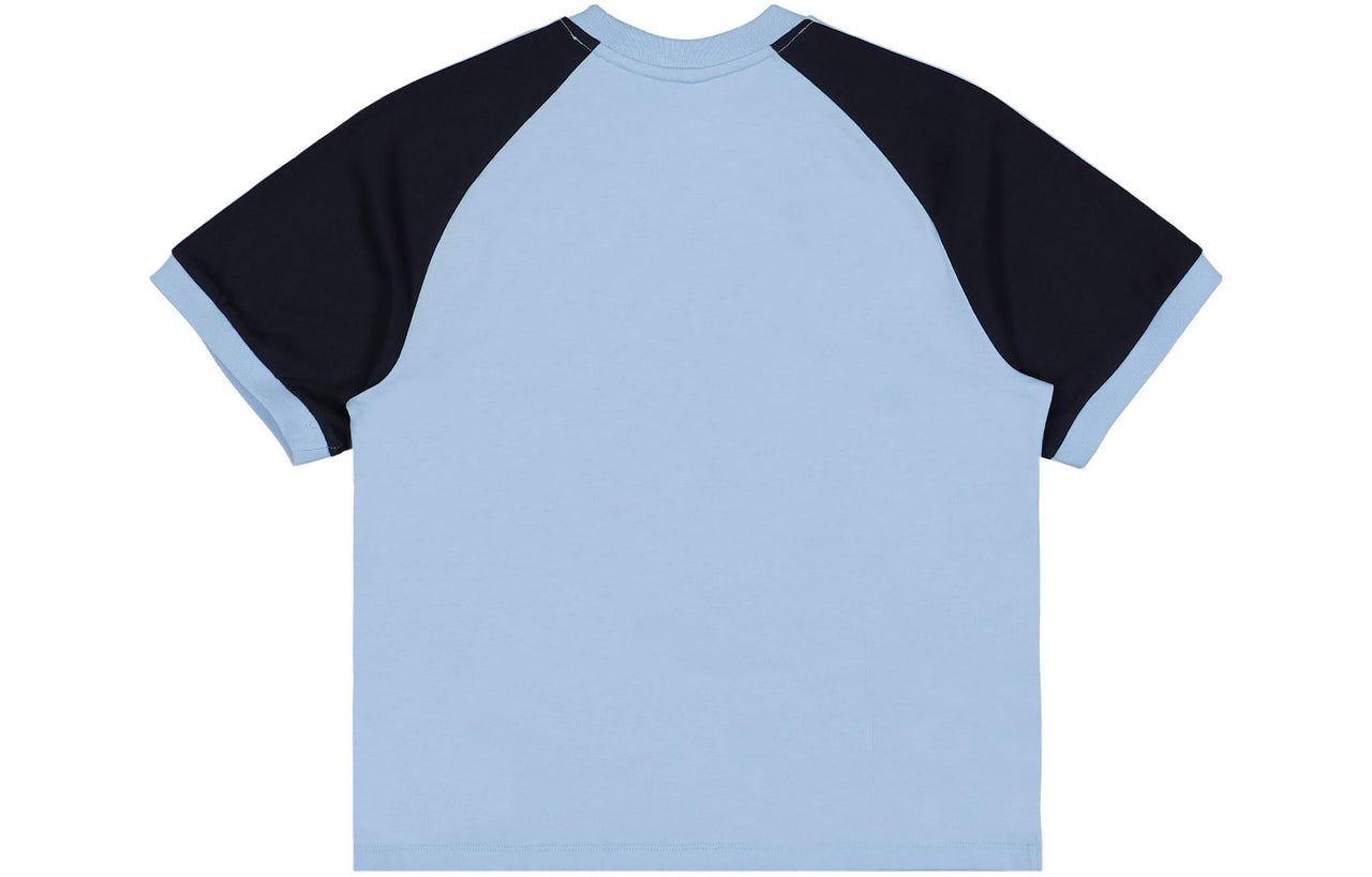 (WMNS) adidas x Sporty & Rich T-Shirt 'Light Blue Navy' IN5250