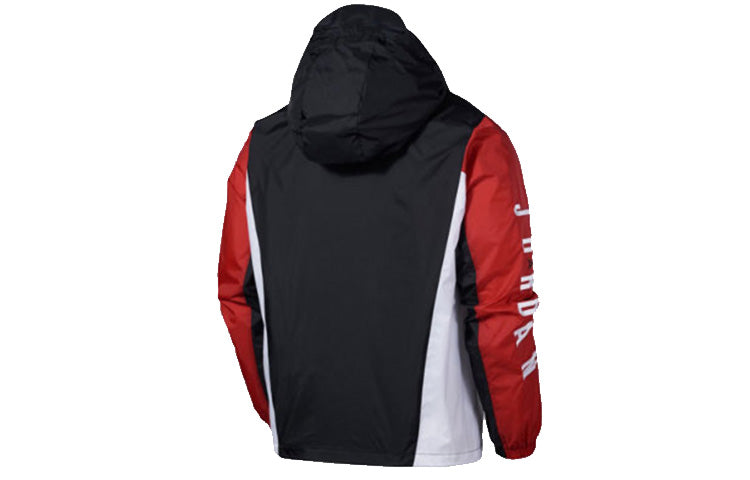 Air Jordan MENS Jumpman Multicolor Basketball Hooded Jacket Black/Red CV2241-010