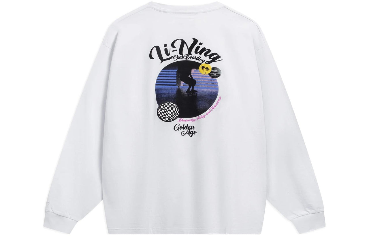 Li-Ning Skateboarding Graphic Sweatshirt 'White' AHST079-3
