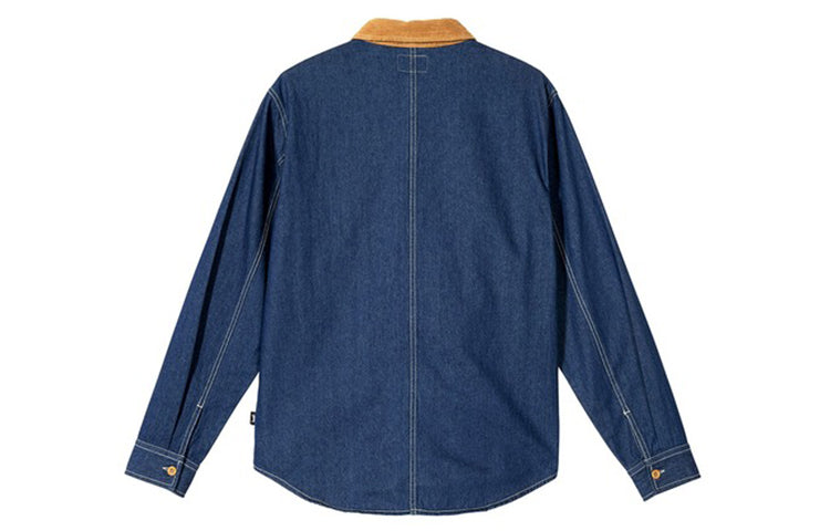 Stussy Corduroy Denim Mix Shirt 'Brown Blue' 1110126