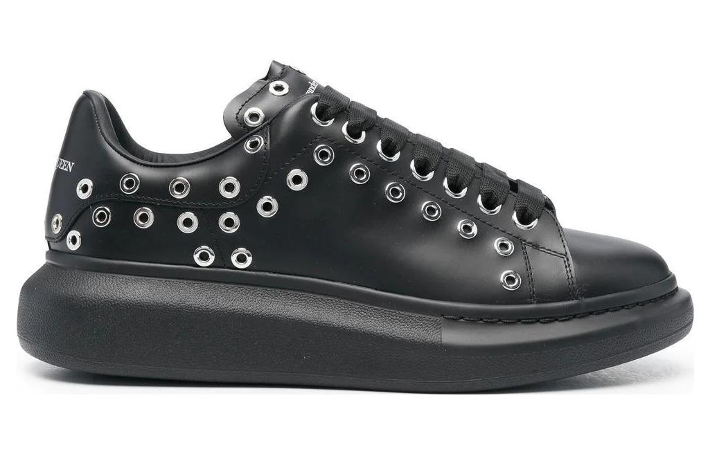 Alexander McQueen Oversized Sneaker 'Black Silver Eyelets' 730079WHQYW1081