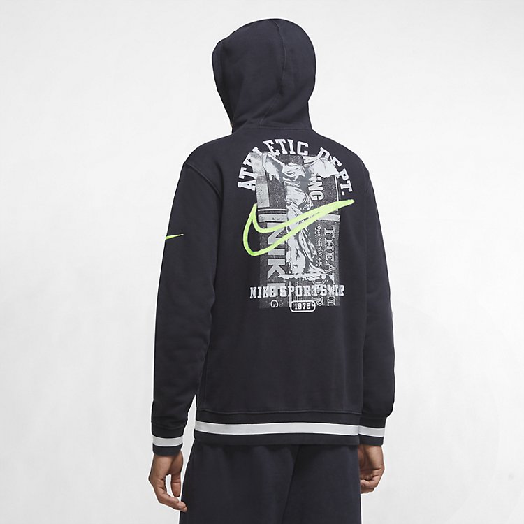 Nike Sportswear Club Fleece Pullover Hoodie 'Black White' DC3546-010