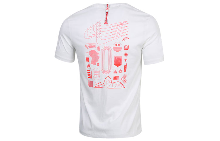 Nike Sportswear Casual Sports Short Sleeve 'Worldwide Tokyo White' CW5836-100