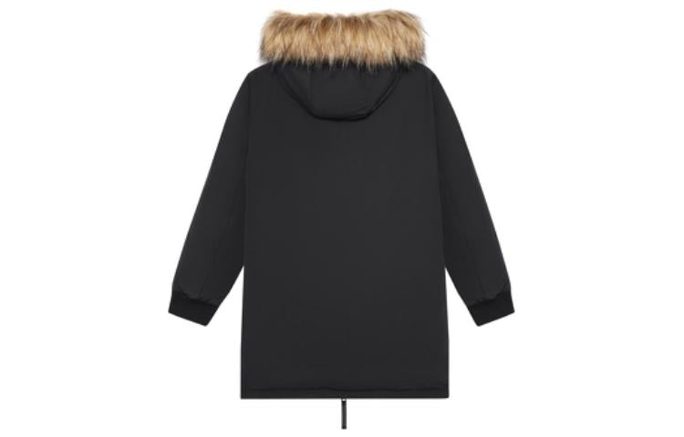 New Balance Fur Collar Warm Windproof Jacket 'Black Brown' AMJ23371-BK
