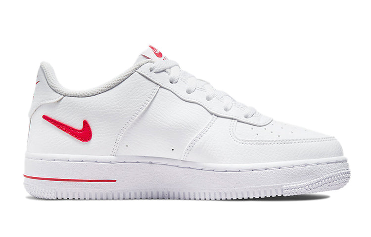 (GS) Nike Air Force 1 Low 'Cut-Out Swoosh - White University Red' DR7970-100