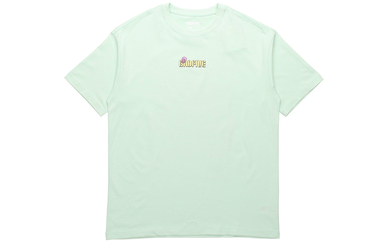 Li-Ning BadFive Cartoon Graphic T-shirt 'Light Green' AHSR479-4