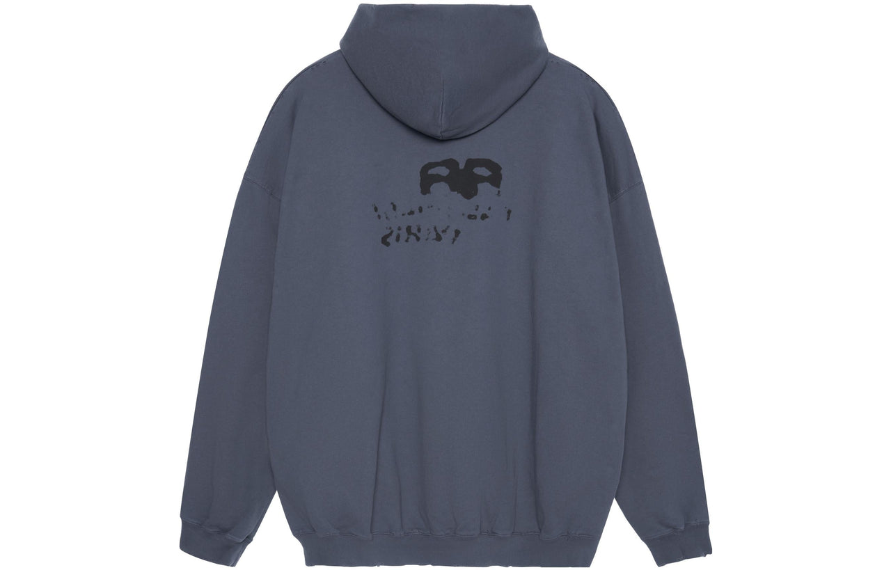 Balenciaga Hand-Drawn BB Icon Hoodie Large Fit 'Blue' 620973TNVQ14183
