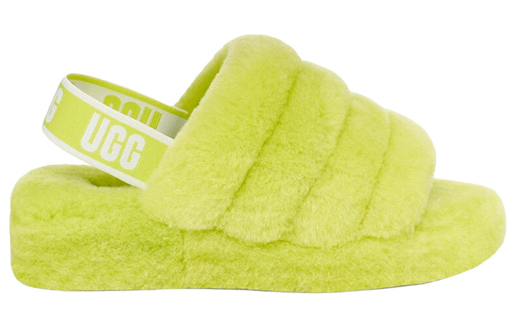(WMNS) UGG Fluff Yeah Slide 'Key Lime' 1095119-KLM
