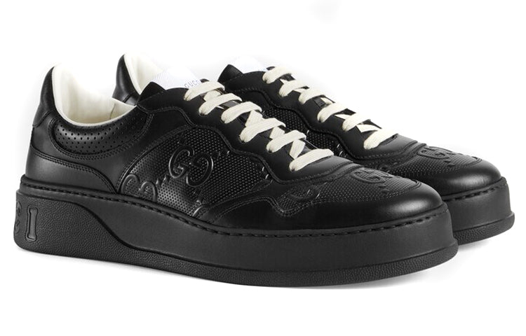 Gucci GG Embossed Sneaker 'Black Leather' 669582-1XL10-1000