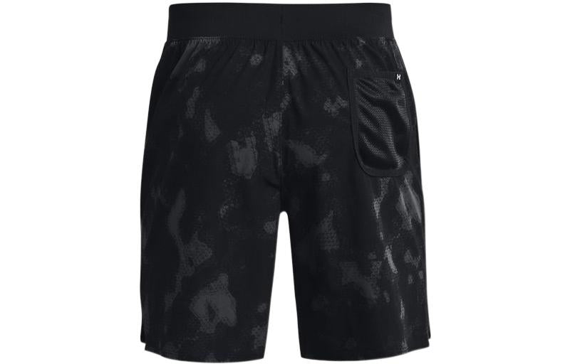 Under Armour Project Rock Woven Camo Printed Shorts 'Black' 1377438-001