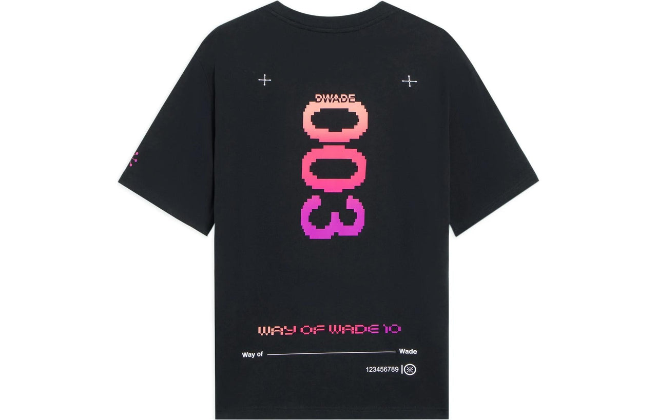 Li-Ning Way Of Wade 003 Graphic T-shirt 'Black Purple' AHSSA47-1