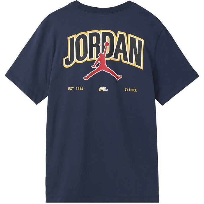 Men's Air Jordan Gfx Ss Crew Large Logo Alphabet Printing Sports Solid Color Round Neck Short Sleeve Blue T-Shirt DM3218-410