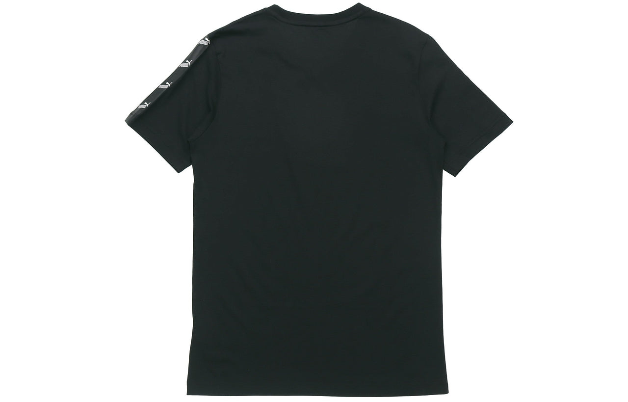 PUMA Amplified Printing Round Neck Short Sleeve Black 586349-01