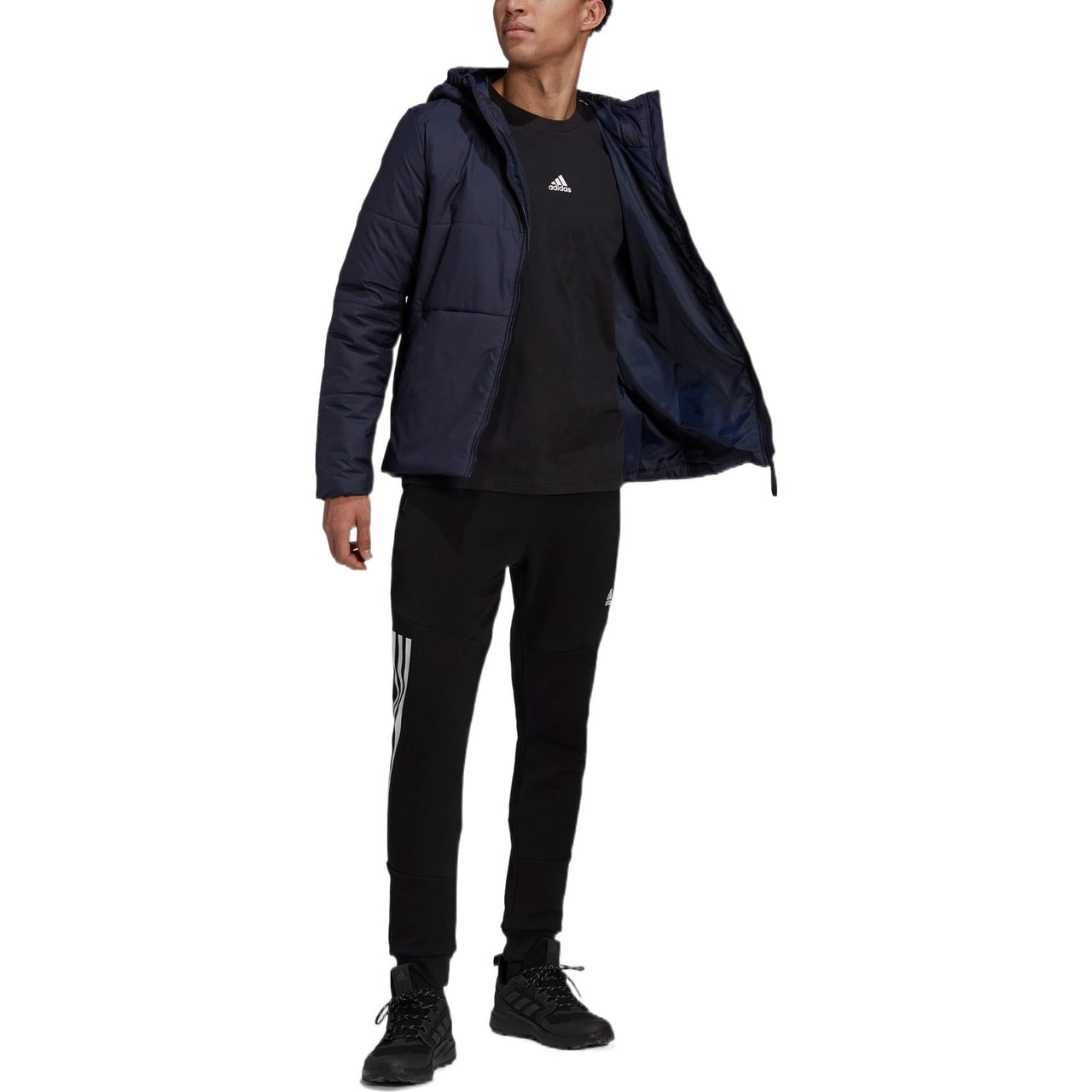 adidas BSC 3-Stripes Hooded Insulated Jacket 'Blue' HG6270