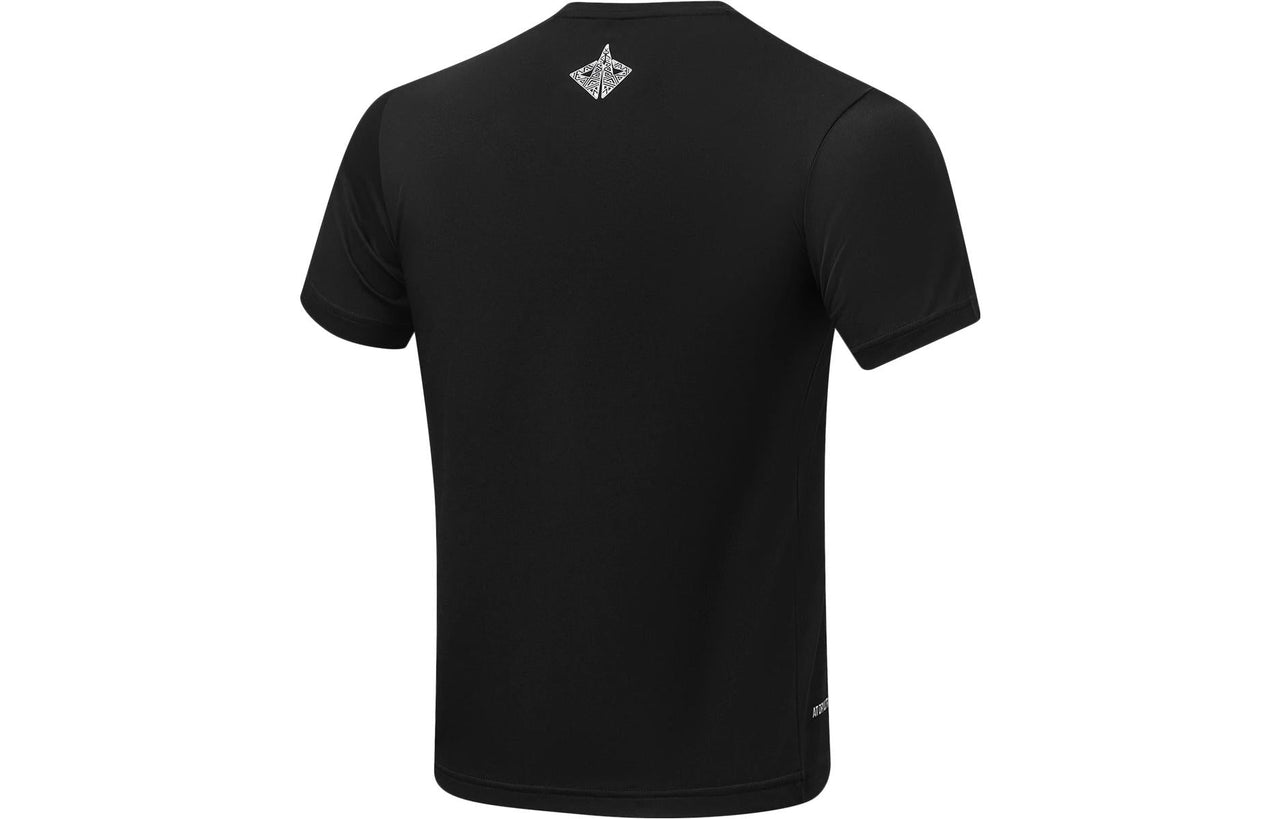 Li-Ning Basketball Attitude Is All Graphic T-shirt 'Black White' AHST299-1