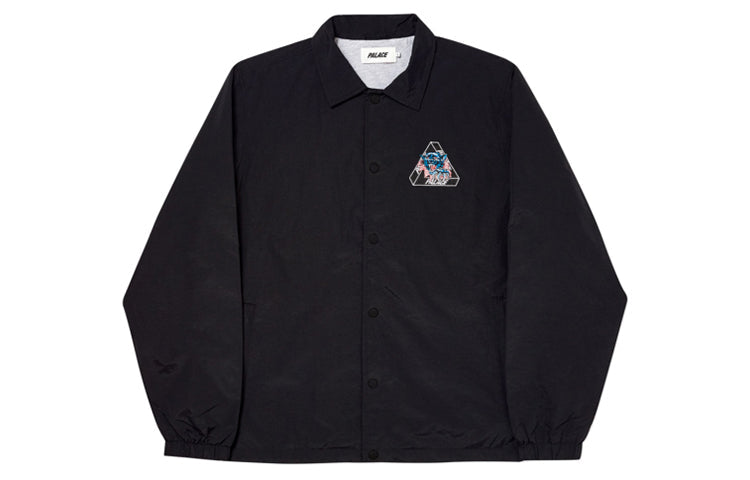 PALACE Triangle Pattern Logo lapel Jacket Unisex Black P17JK072