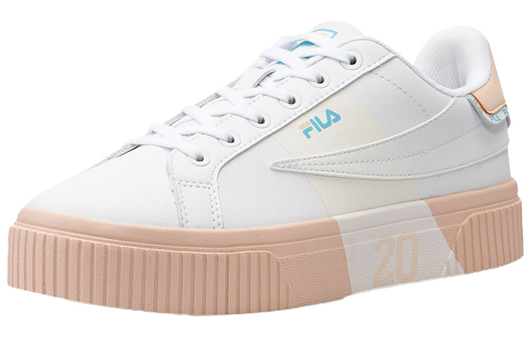 (WMNS) Fila Court Deluxe Platform Sneakers White/Pink T12W034301FWS