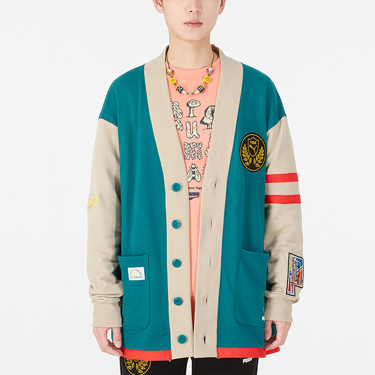 PUMA Mix Badge Long Cardigan 'Green' 537004-90