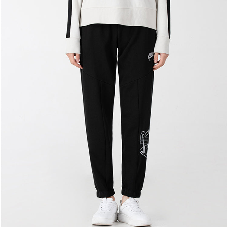 (GS) Nike Logo Alphabet Printing Lacing Sports Pants/Trousers/Joggers Boy Black DM8373-010